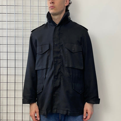 Left Hand Massimo Osti Studio Black 90s Liner Military Field Jacket | Large, Black