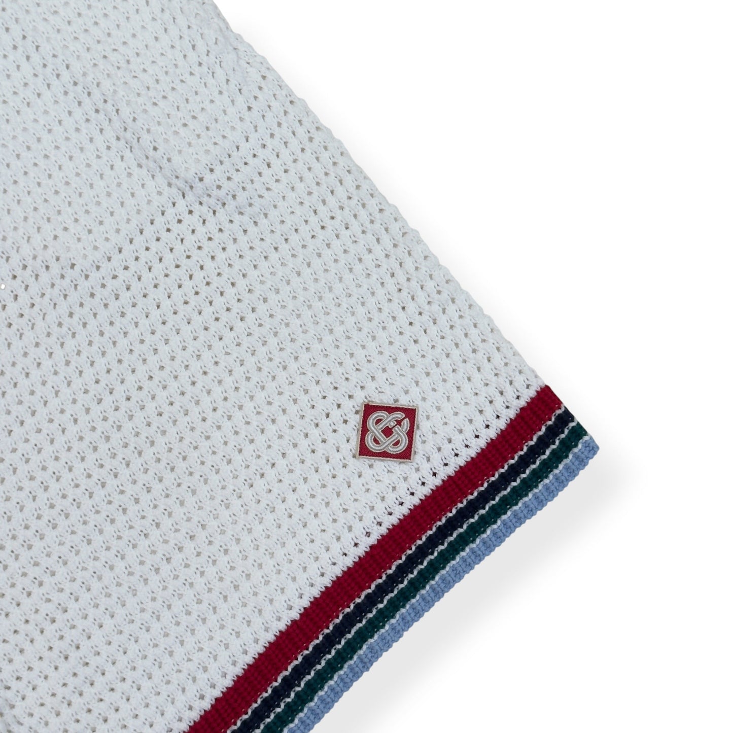CASABLANCA CROCHET KNIT SHORTS WHITE L | Large, White
