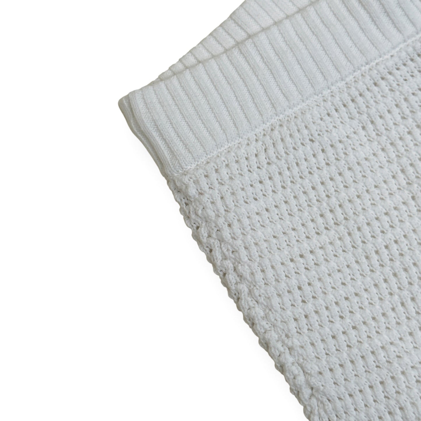 CASABLANCA CROCHET KNIT SHORTS WHITE L | Large, White