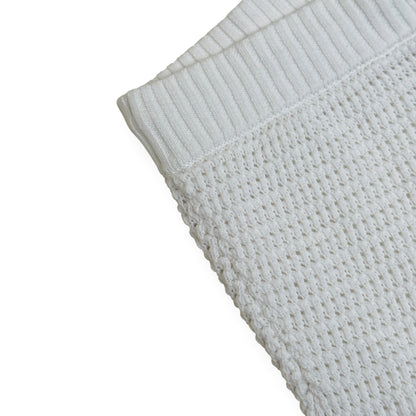 CASABLANCA CROCHET KNIT SHORTS WHITE L | Large, White