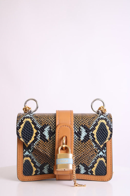 Snake Print Chloe Aby bag | O/S, Blue