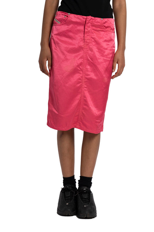 Diesel Metallic Pink Pencil Skirt