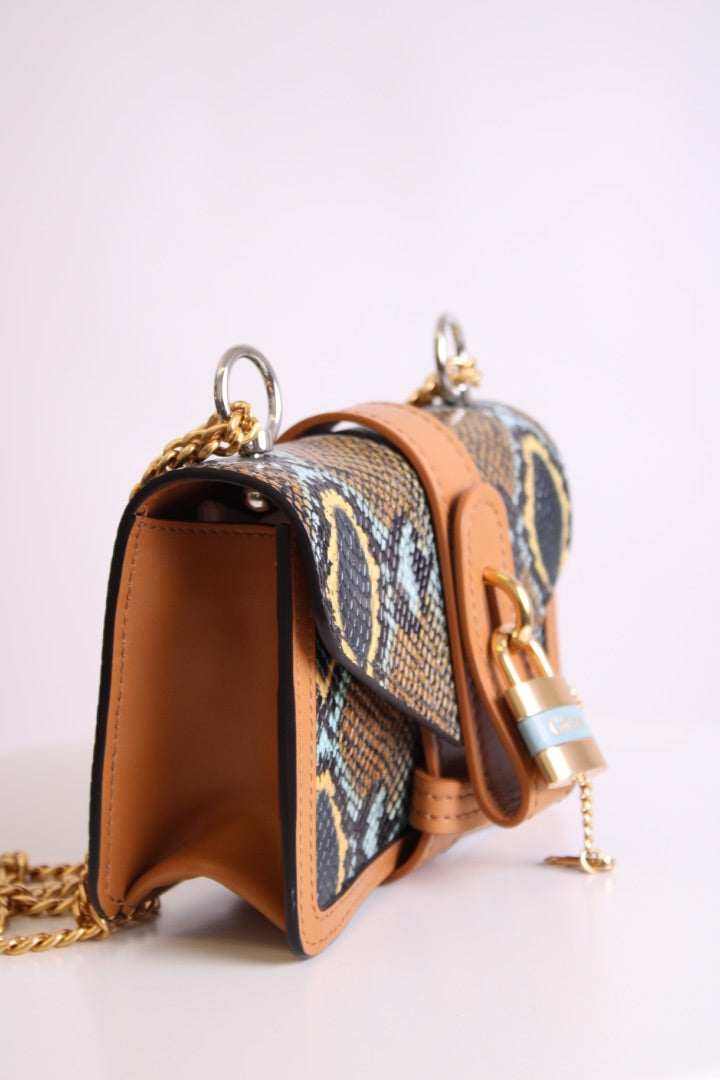 Snake Print Chloe Aby bag | O/S, Blue