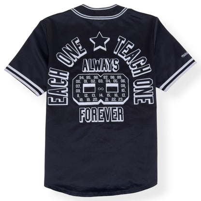 SUPREME MITCHELL & NESS SATIN BASEBALL JERSEY BLACK M | Medium, Black