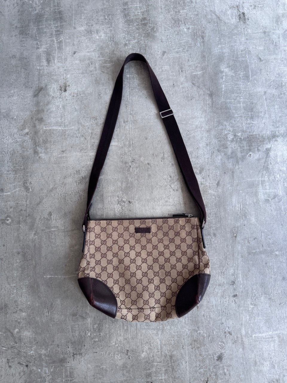 Gucci GG Brown Canvas Shoulder Bag