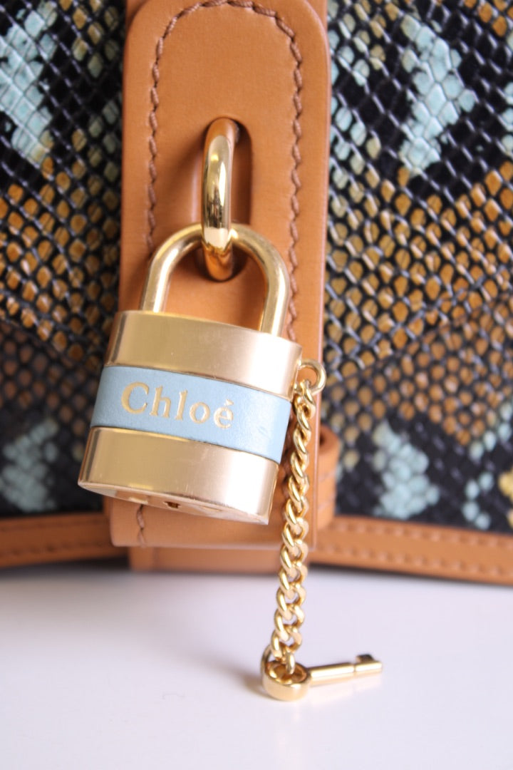 Snake Print Chloe Aby bag | O/S, Blue