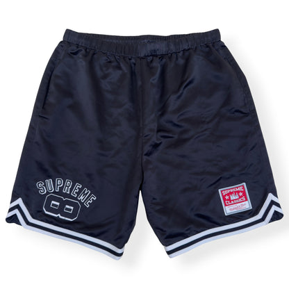 SUPREME MITCHELL & NESS SATIN SHORTS BLACK M | Medium, Black