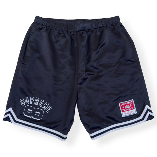 SUPREME MITCHELL & NESS SATIN SHORTS BLACK M | Medium, Black