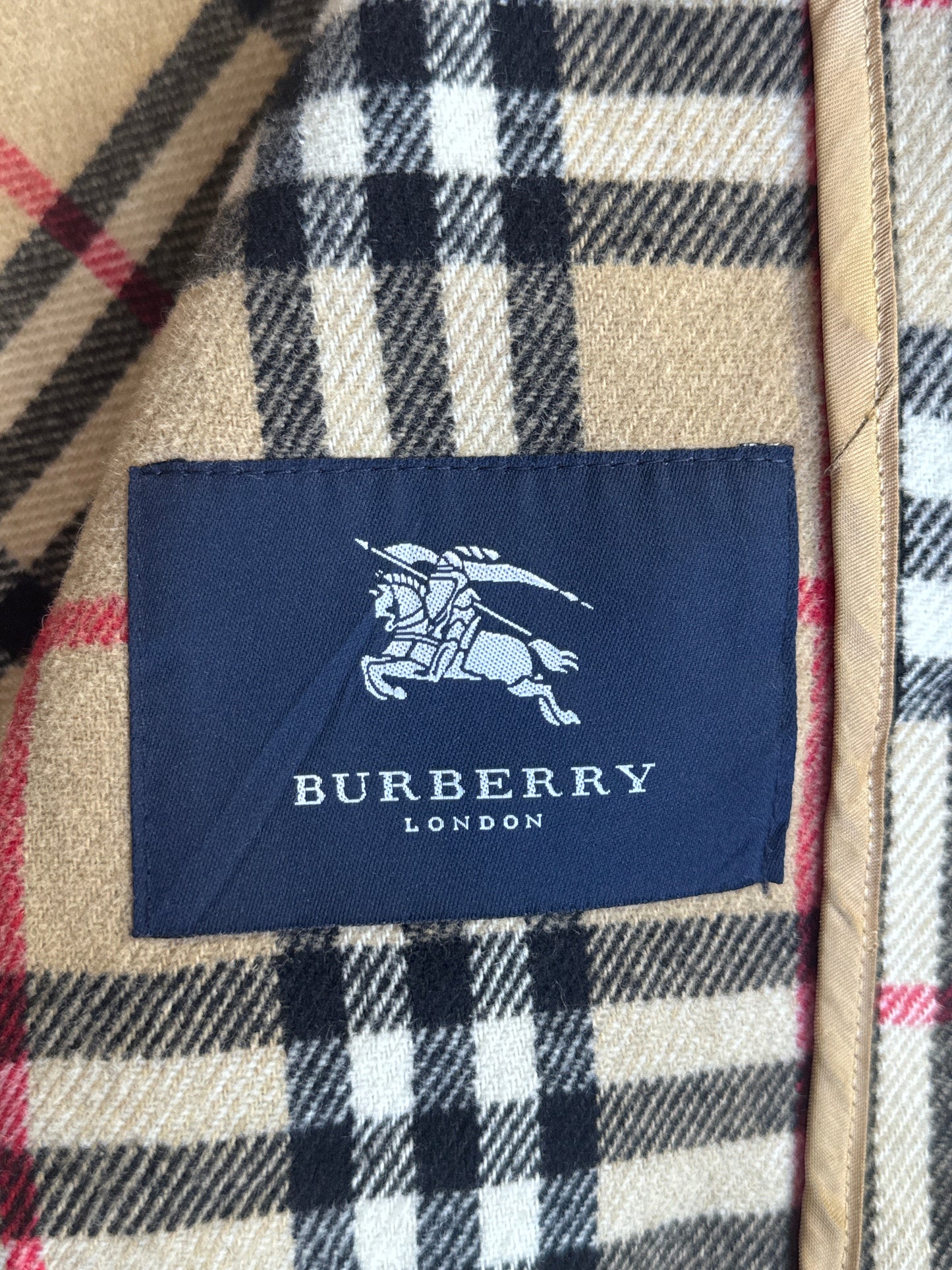 Burberry Bottle Green Lana Wool Blend Nova Check Lined Dual Zip Over Shirt