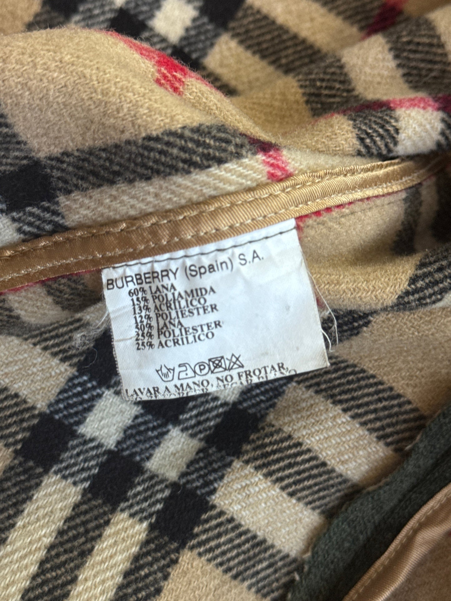 Burberry Bottle Green Lana Wool Blend Nova Check Lined Dual Zip Over Shirt