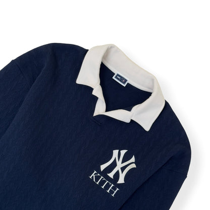 KITH X NEW YORK YANKEES CABLE FLEECE NELSON SWEATSHIRT NAVY L | Large, Navy