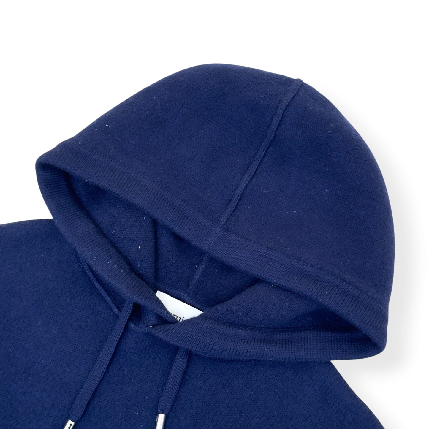 AMI PARIS A HEART KNITTED HOODIE NAVY L | Large, Navy