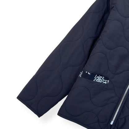ASKYURSELF BANDANA QUILTED LINER JACKET BLACK S | Small, Black