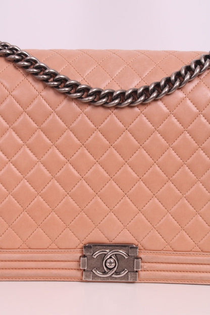 Chanel Large Boy Bag Nude Large | O/S, Silver
