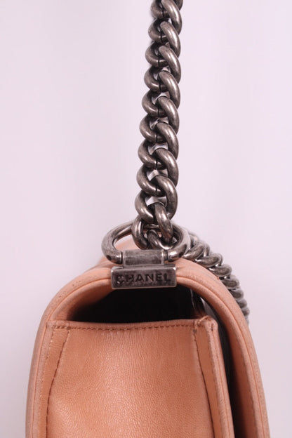 Chanel Large Boy Bag Nude Large | O/S, Silver