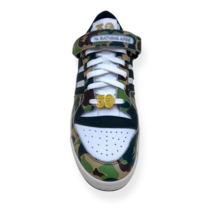 ADIDAS X BAPE FORUM 84 LOW  ‘30TH ANNIVERSARY’ SNEAKER GREEN UK10.5 | UK 10.5, Green