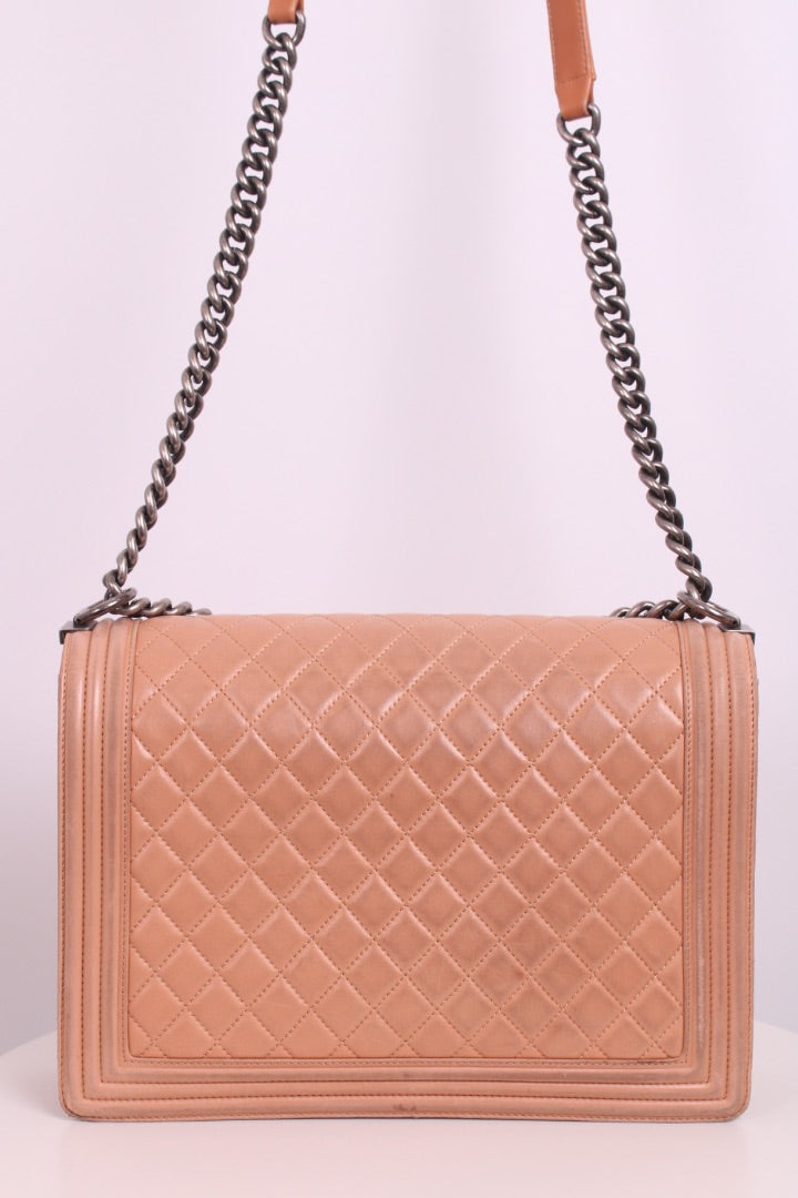 Chanel Large Boy Bag Nude Large | O/S, Silver