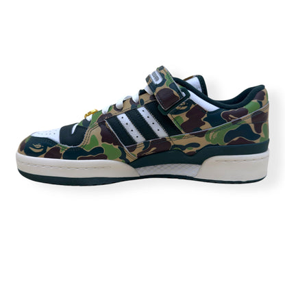 ADIDAS X BAPE FORUM 84 LOW  ‘30TH ANNIVERSARY’ SNEAKER GREEN UK10.5 | UK 10.5, Green