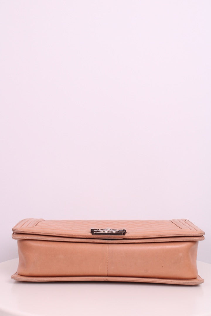 Chanel Large Boy Bag Nude Large | O/S, Silver