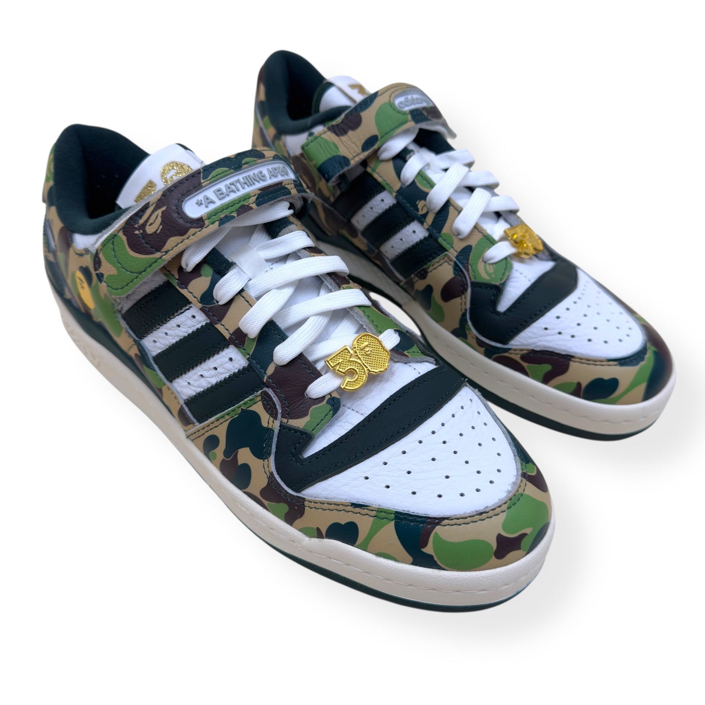 ADIDAS X BAPE FORUM 84 LOW  ‘30TH ANNIVERSARY’ SNEAKER GREEN UK10.5 | UK 10.5, Green