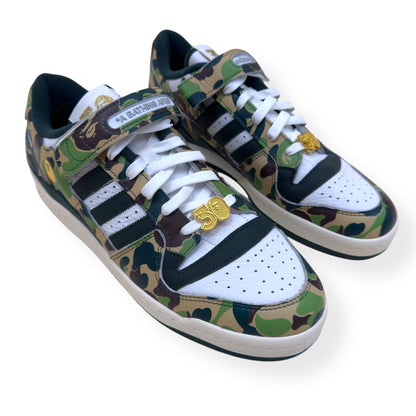 ADIDAS X BAPE FORUM 84 LOW  ‘30TH ANNIVERSARY’ SNEAKER GREEN UK10.5 | UK 10.5, Green