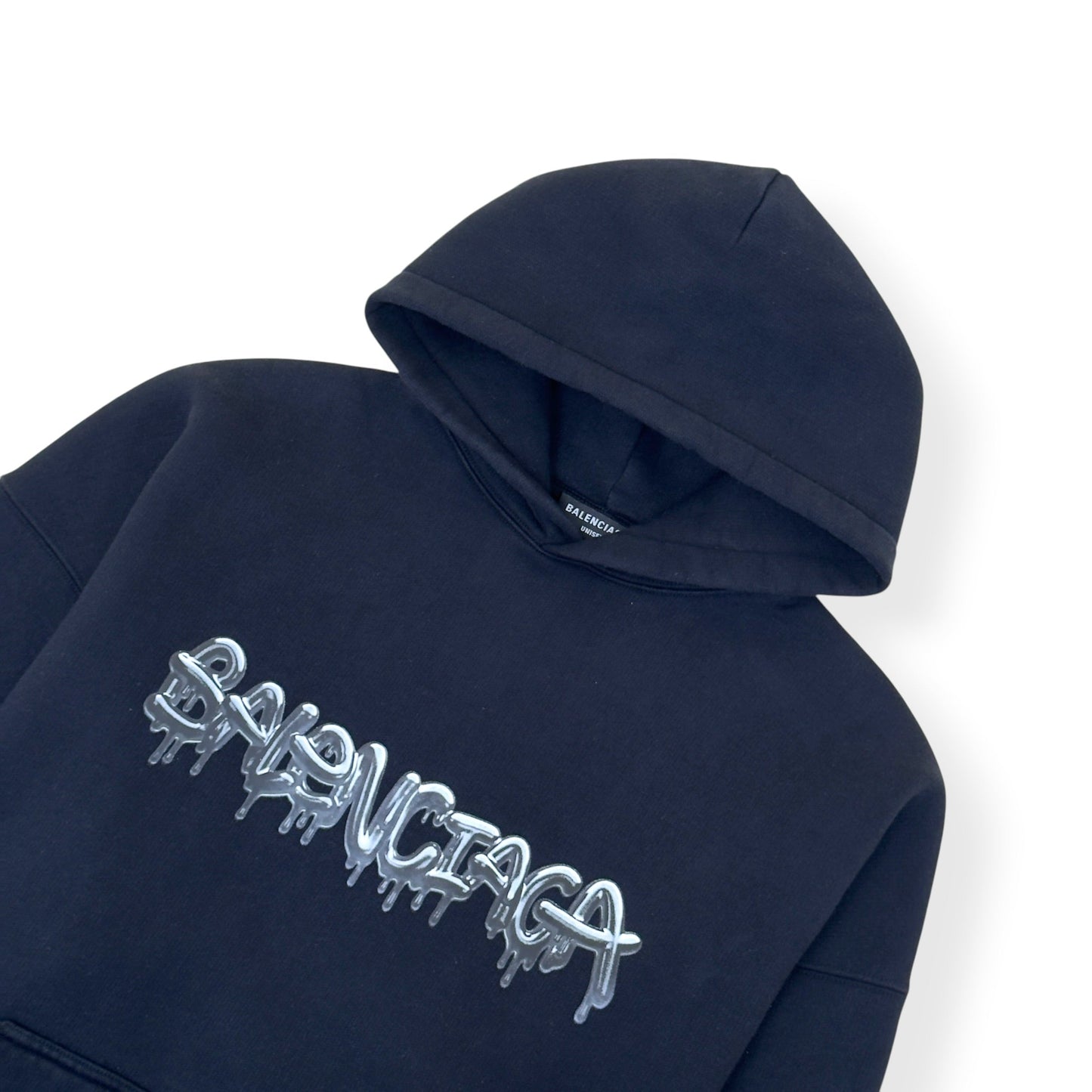 BALENCIAGA SLIME DRIP LOGO HOODIE BLACK 2 / M | Medium, Black