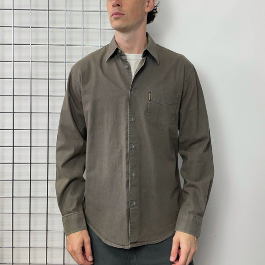 Armani Jeans Brown 90s Pocket Shirt | X-Large, Brown