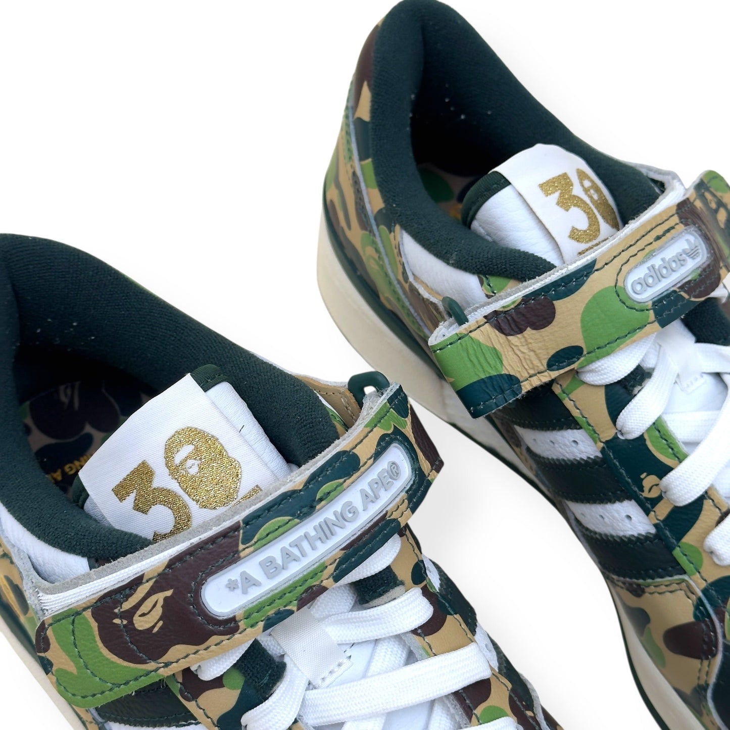 ADIDAS X BAPE FORUM 84 LOW  ‘30TH ANNIVERSARY’ SNEAKER GREEN UK10.5 | UK 10.5, Green