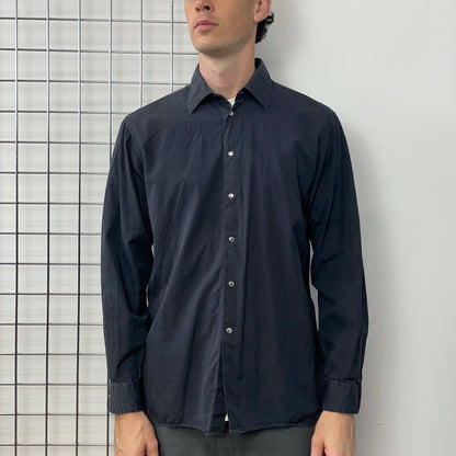 Prada Navy 99/00 Technical Button Shirt | Large, Navy