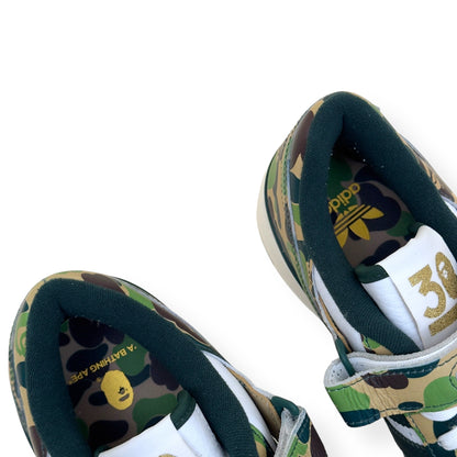 ADIDAS X BAPE FORUM 84 LOW  ‘30TH ANNIVERSARY’ SNEAKER GREEN UK10.5 | UK 10.5, Green