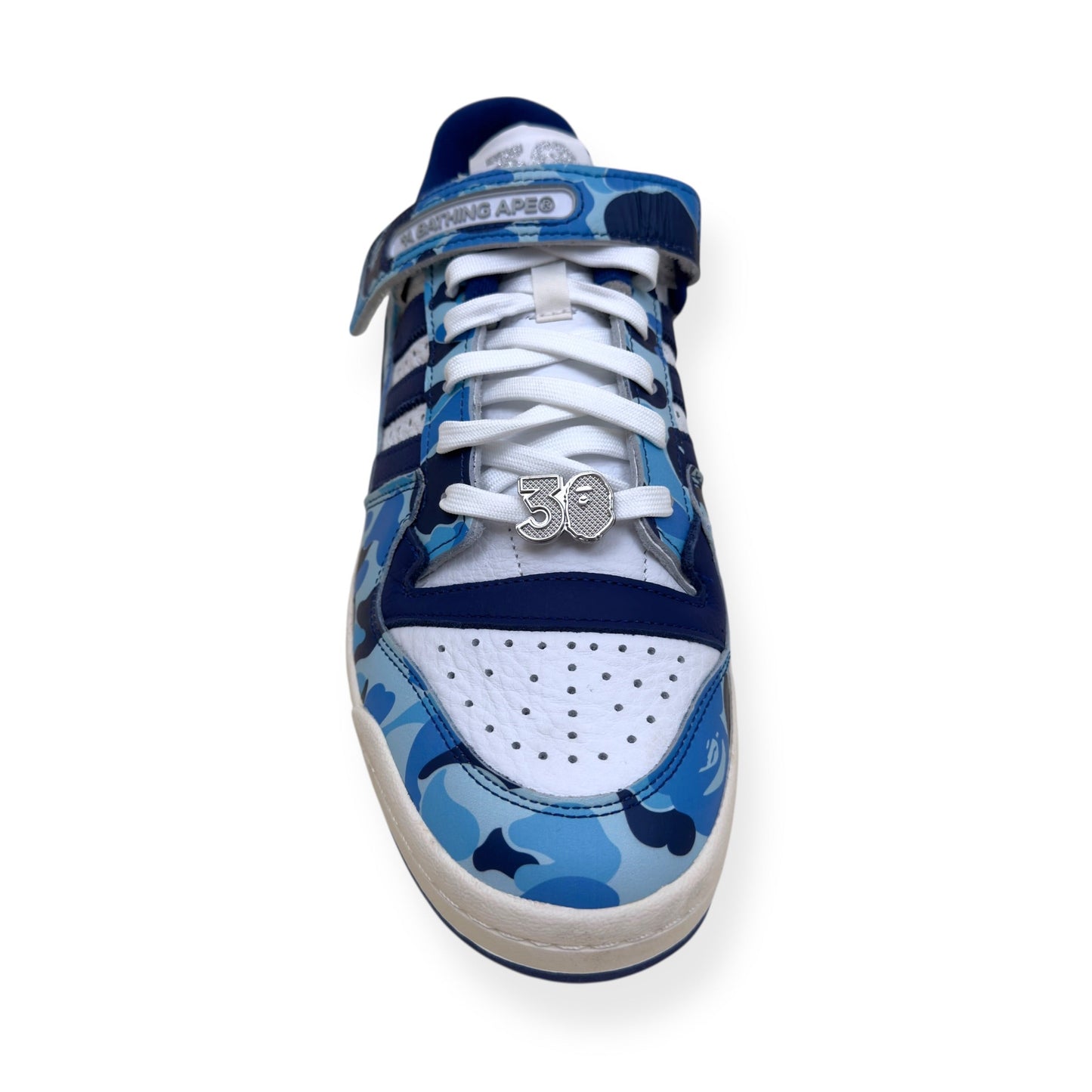 ADIDAS X BAPE FORUM 84 LOW  ‘30TH ANNIVERSARY’ SNEAKER BLUE UK10.5 | UK 10.5, Blue