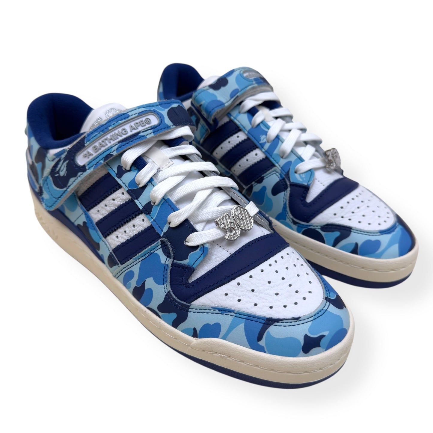 ADIDAS X BAPE FORUM 84 LOW  ‘30TH ANNIVERSARY’ SNEAKER BLUE UK10.5 | UK 10.5, Blue