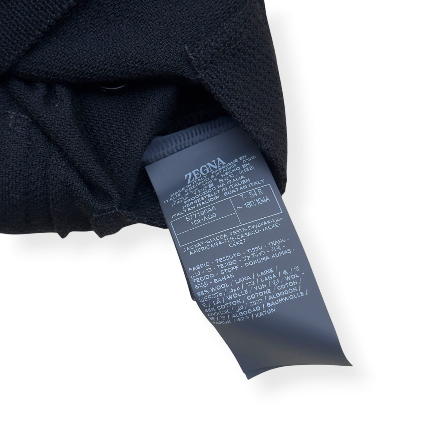 ZEGNA JERSEYWEAR WOOL / COTTON CHORE JACKET BLACK 54 / XL | XL, Black