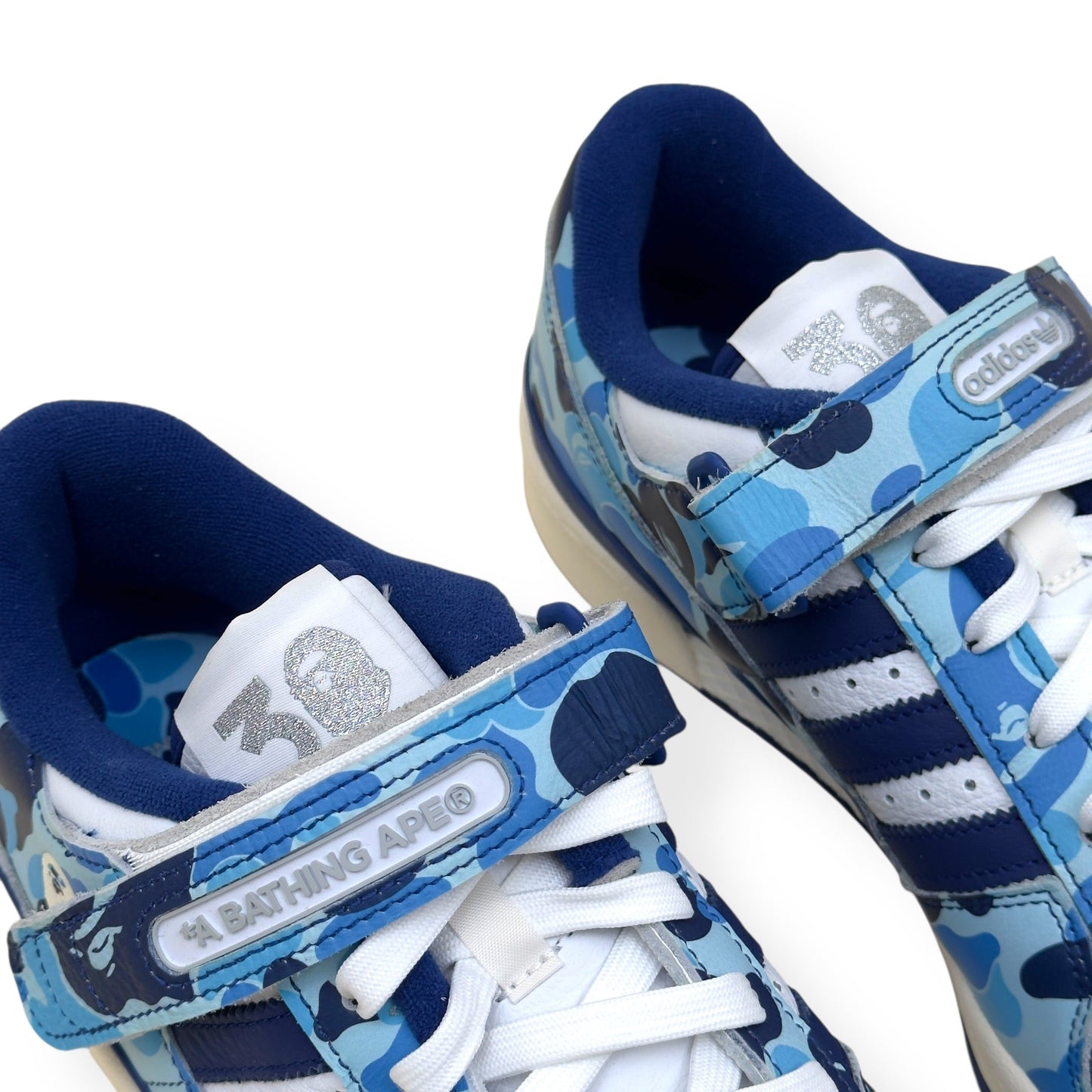 ADIDAS X BAPE FORUM 84 LOW  ‘30TH ANNIVERSARY’ SNEAKER BLUE UK10.5 | UK 10.5, Blue