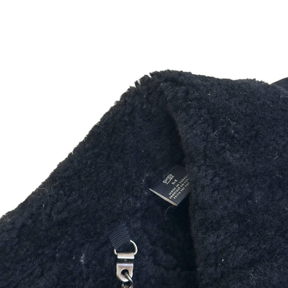 SCOTCH & SODA SHEARLING LEATHER BIKER JACKET BLACK M | Medium, Black