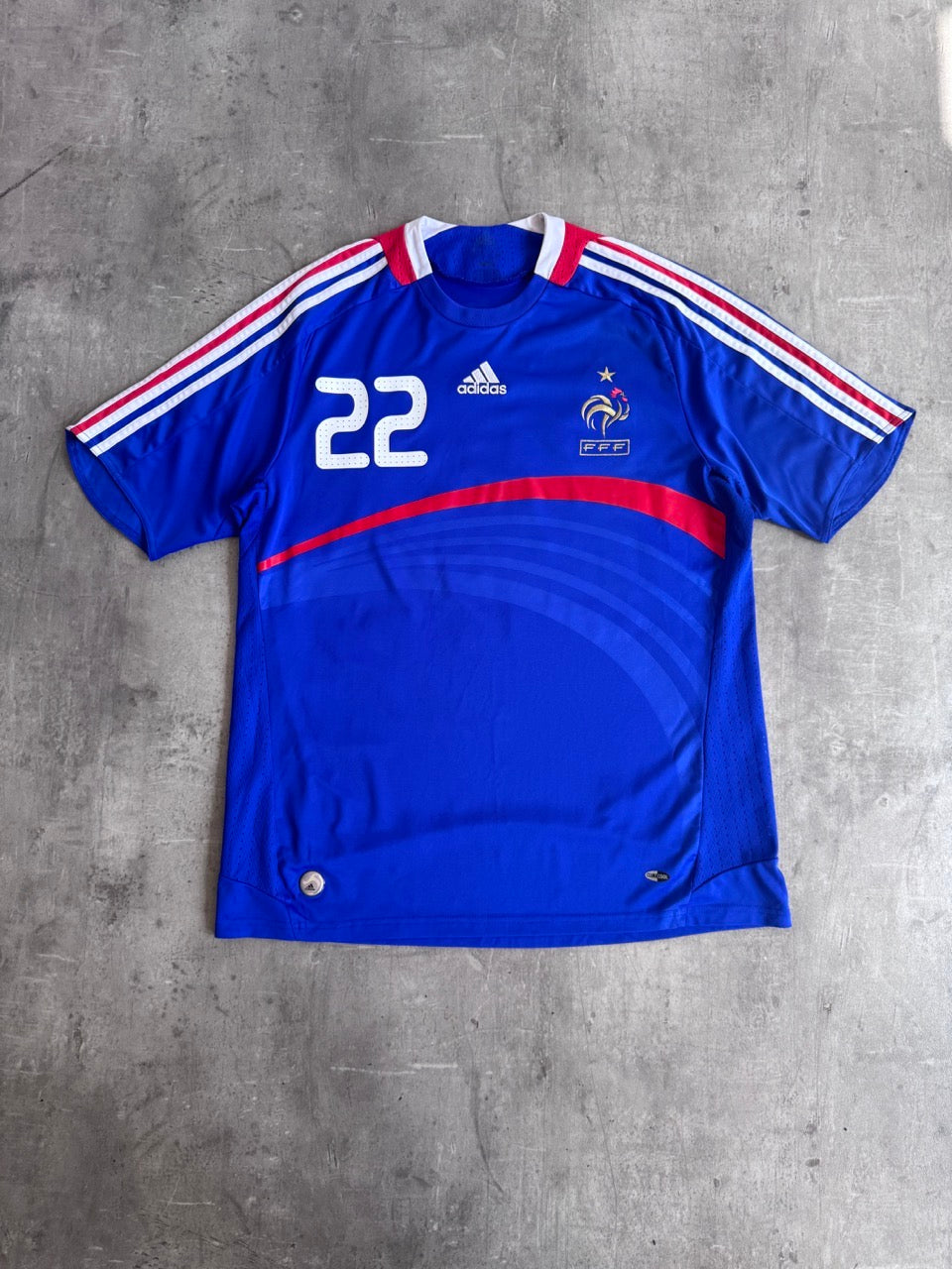 2008 France Euro Qualification 'Ribery 22' Home Football Shirt