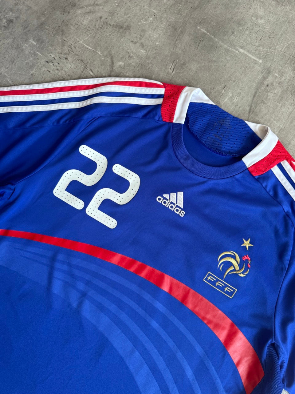 2008 France Euro Qualification 'Ribery 22' Home Football Shirt