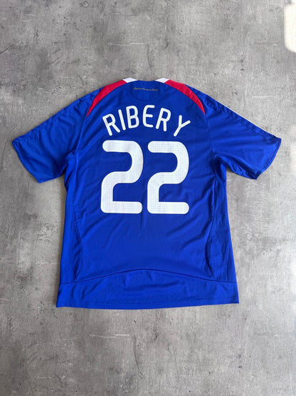 2008 France Euro Qualification 'Ribery 22' Home Football Shirt