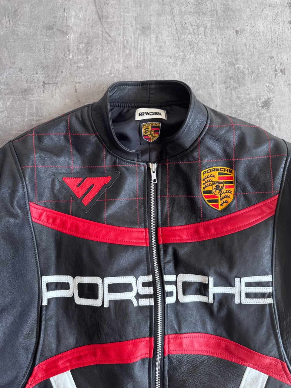 VT Rework : Porsche Reworked Leather Moto Jacket SC: 5782