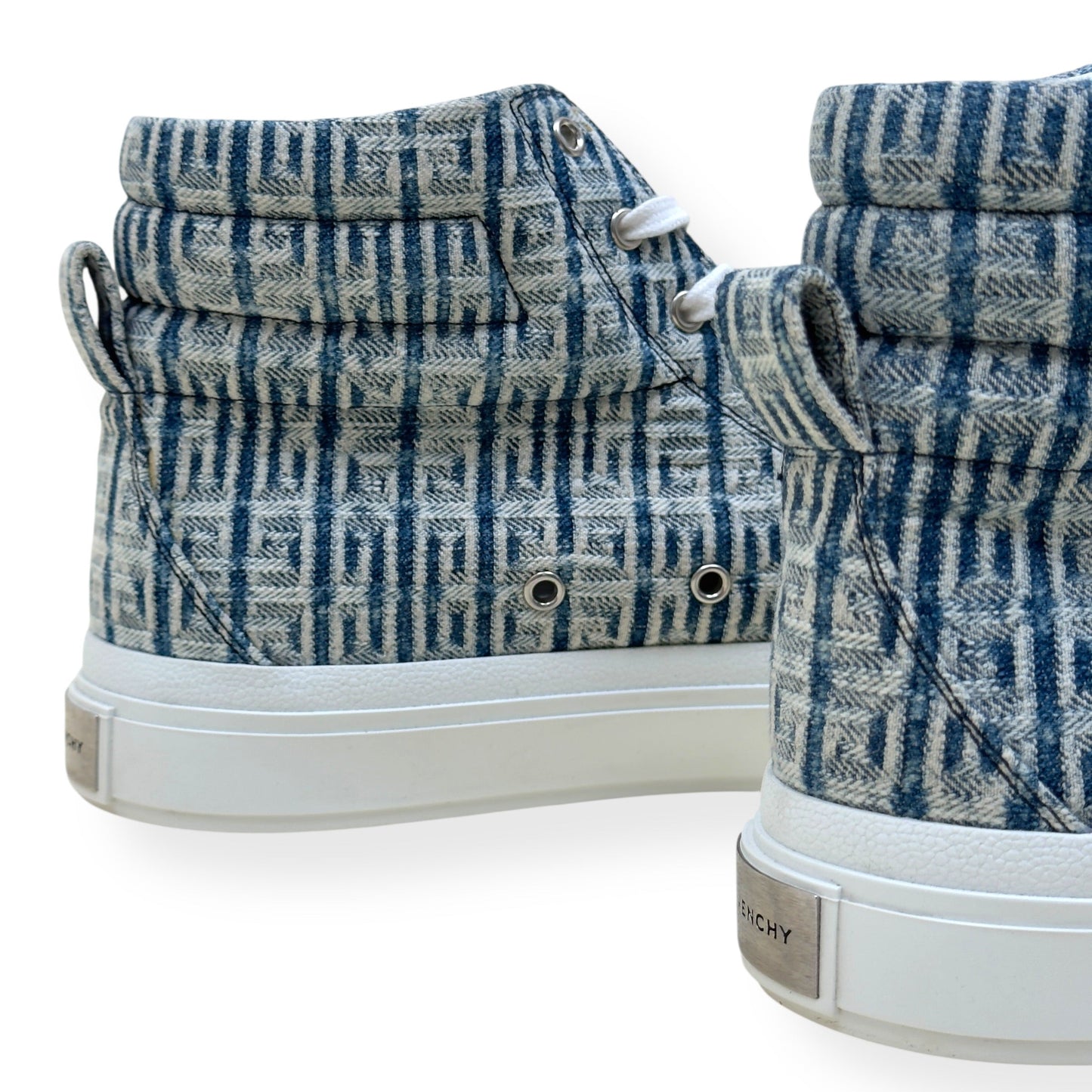 GIVENCHY CITY HIGH TOP 4G DENIM SNEAKER BLUE / WHITE 44 / UK10 | UK 10, Blue