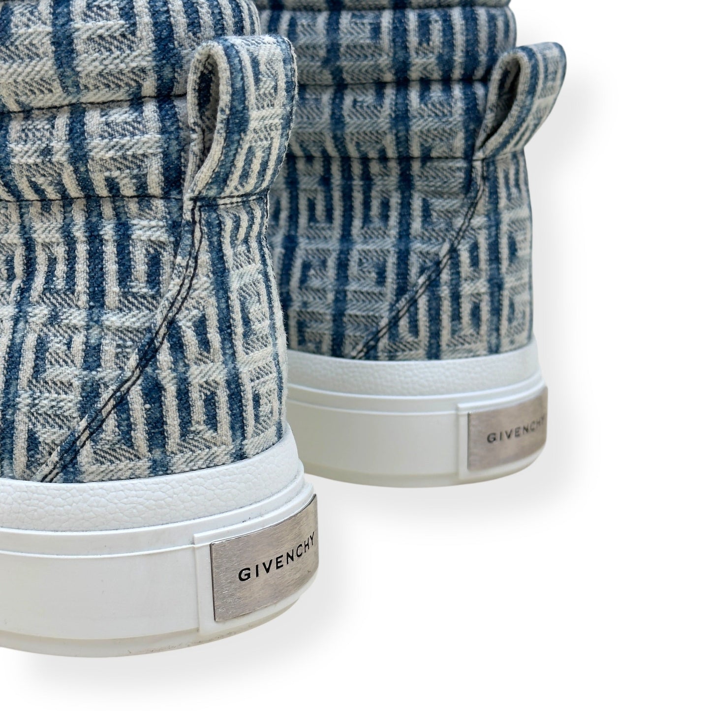 GIVENCHY CITY HIGH TOP 4G DENIM SNEAKER BLUE / WHITE 44 / UK10 | UK 10, Blue