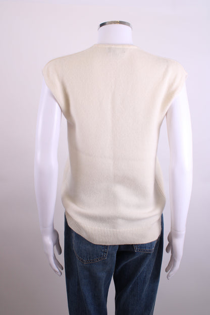 ME+EM S/S V Neck Jumper Cream M | Medium, Cream