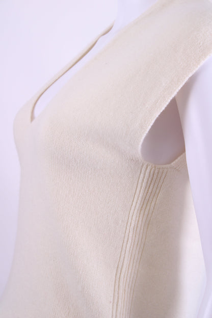 ME+EM S/S V Neck Jumper Cream M | Medium, Cream