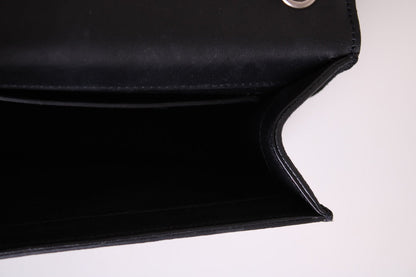 Black/ Silver Saint Laurent Fringe/ Chain Bag | O/S, Black