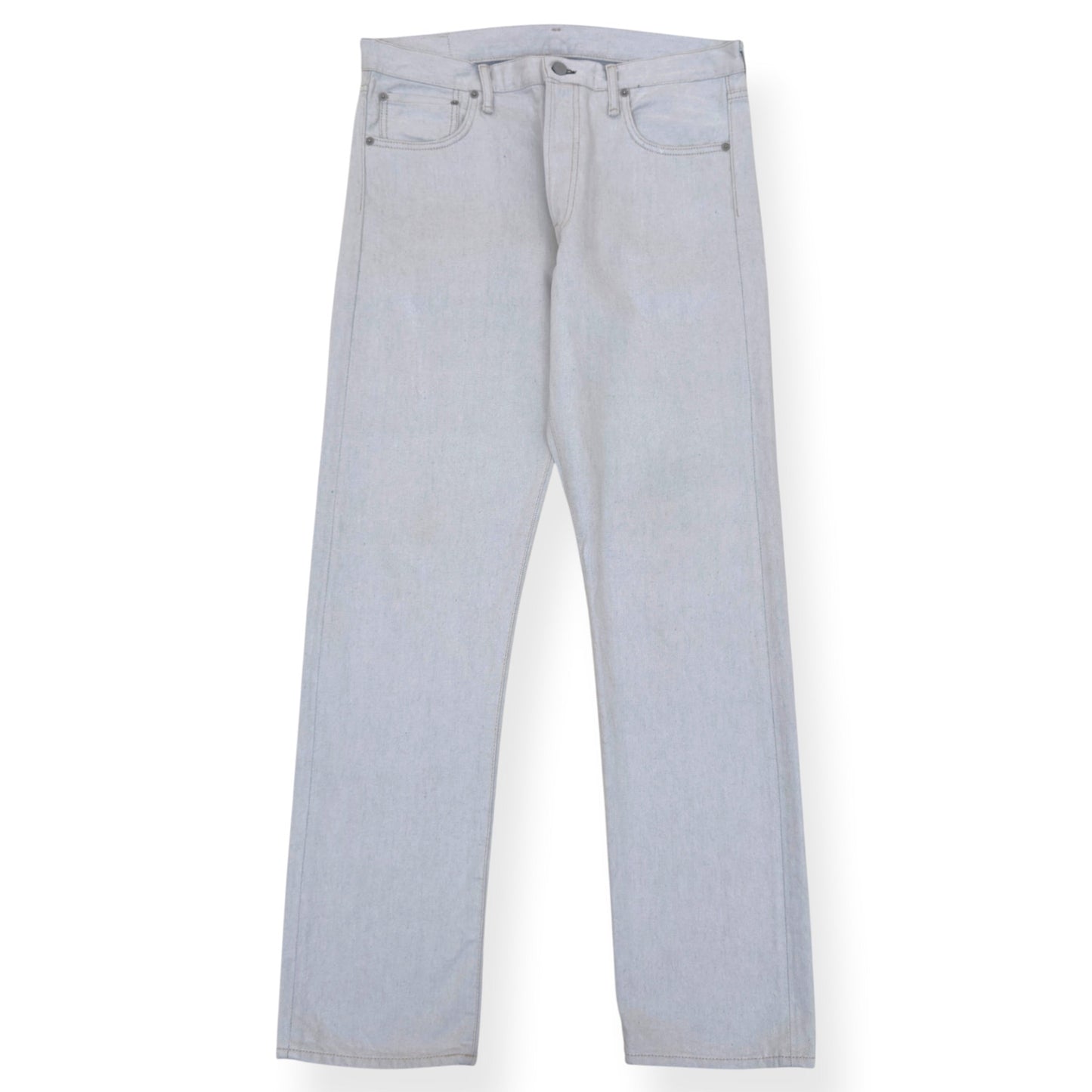 ACNE STUDIOS STRAIGHT LEG JEANS STONE W34 / L | Large, Light Blue
