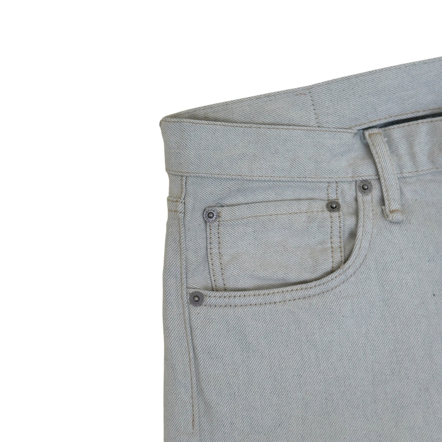 ACNE STUDIOS STRAIGHT LEG JEANS STONE W34 / L | Large, Light Blue