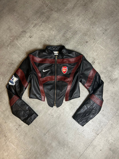 VT Rework: Custom Order – Leather Football Jacket | Arsenal, Red