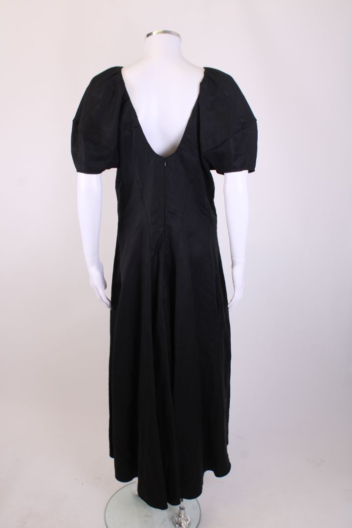 Celine S/S Puff Sleeve Dress Black M | Default Title, Black