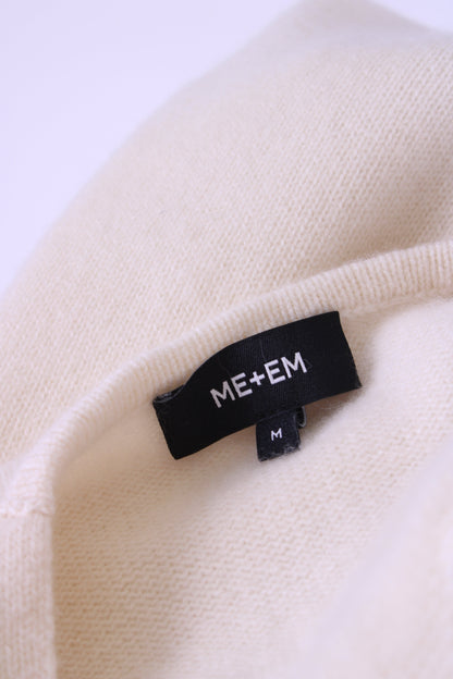 ME+EM S/S V Neck Jumper Cream M | Medium, Cream
