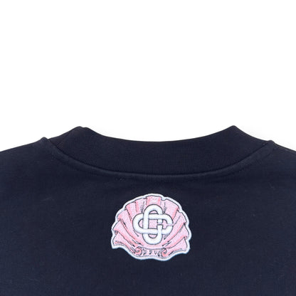 CASABLANCA EMBLEM DE-CYGNE EMBROIDERED SWEATSHIRT BLACK L | Large, Black